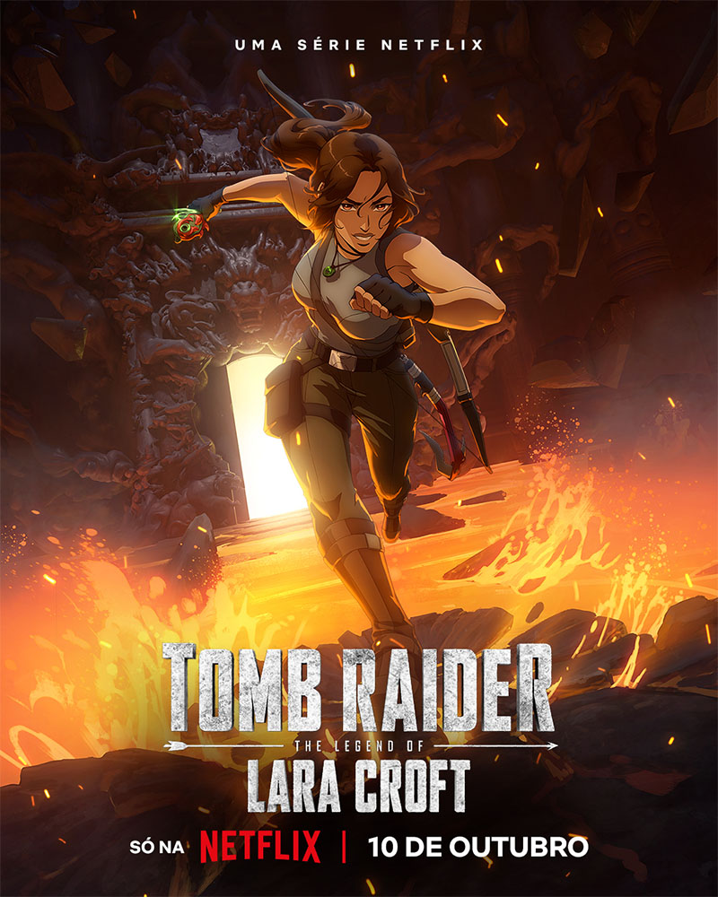 tomb raider the legend of lara croft poster netflix pt